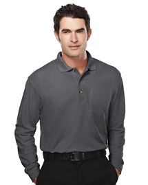 Tri-Mountain 609 Mens Long Sleeve Pique Pocketed P Tri-Mountain 609 Mens Long Sleeve Pique Pocketed P