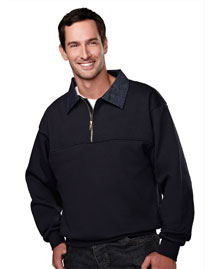 Tri-Mountain 645 Mens Cotton/Poly 1/4 Zip Firefigh Tri-Mountain 645 Mens Cotton/Poly 1/4 Zip Firefigh