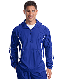 Sport-Tek JST63 Mens Colorblock Raglan Anorak at b Sport-Tek JST63 Mens Colorblock Raglan Anorak at b