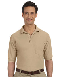 Harriton M265P Mens 5 Oz Easy Blend Polo with Pock Harriton M265P Mens 5 Oz Easy Blend Polo with Pock