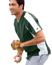 Champion T2207 Pieced Mesh Button-Front Baseball J Champion T2207 Pieced Mesh Button-Front Baseball J